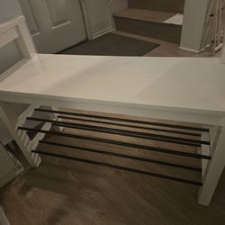 Ikea shoe rack with bench