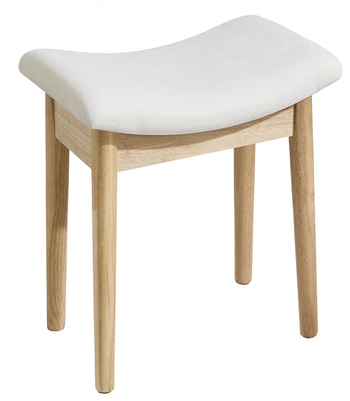 Vanity Stool with Saddle Cushion, 18 Inch Makeup Vanity Chair for Living Room, Morden Foot Stool Ottoman Piano Bench,Small Upholstered Bench for Bedro