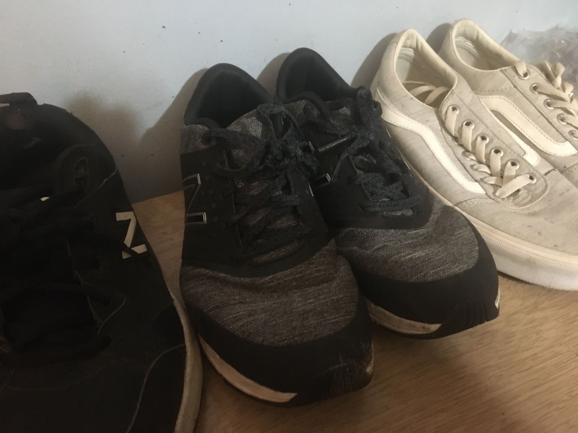 3 Pair Of Shoes 1 Vans And  2 New Balance SZ 8