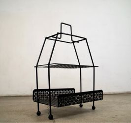 1950’s Mid Century Modern Atomic Magazine Rack Book Rack
