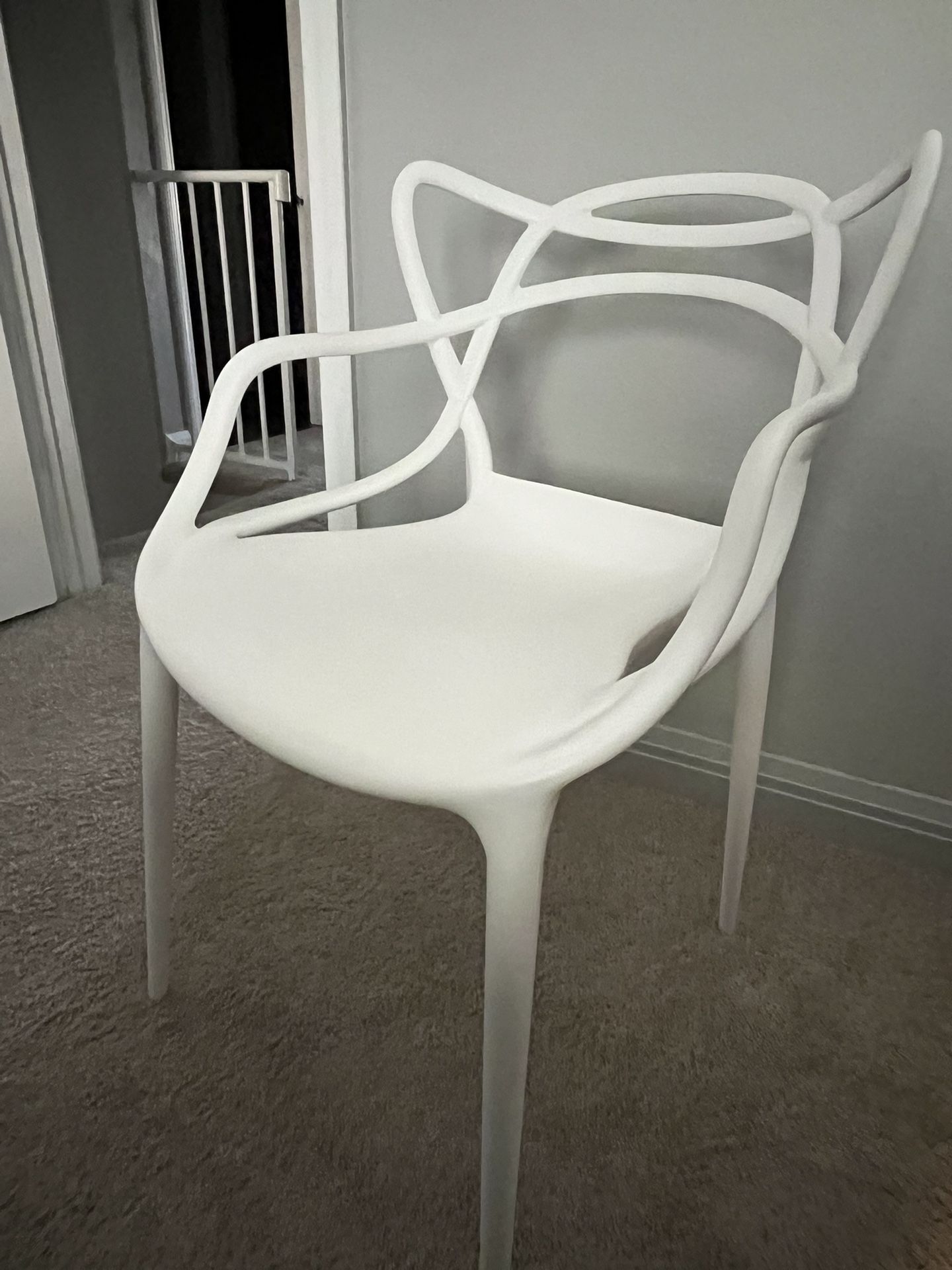 4 White Dining Chairs