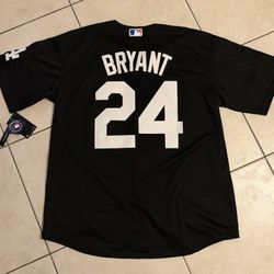 Nike Los Angeles Dodgers Kobe Bryant Black Jersey #24 KB Patch NWT