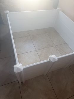 White Vinyl pet  playpen whelping box