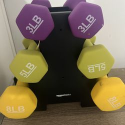 Dumbbell Rack Stand With Dumbbells