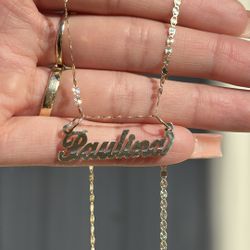 14k Gold Custom Name Pendants ✨‼️