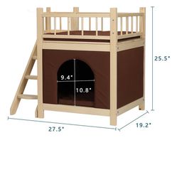 Pets fit 2 Story home Decor House With Step And Platform