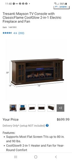 Tresanti mayson shop tv console