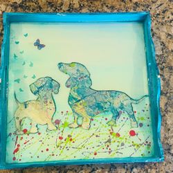 Charming Dog-Themed Decorative Tray – A Must-Have for Dog Lovers!