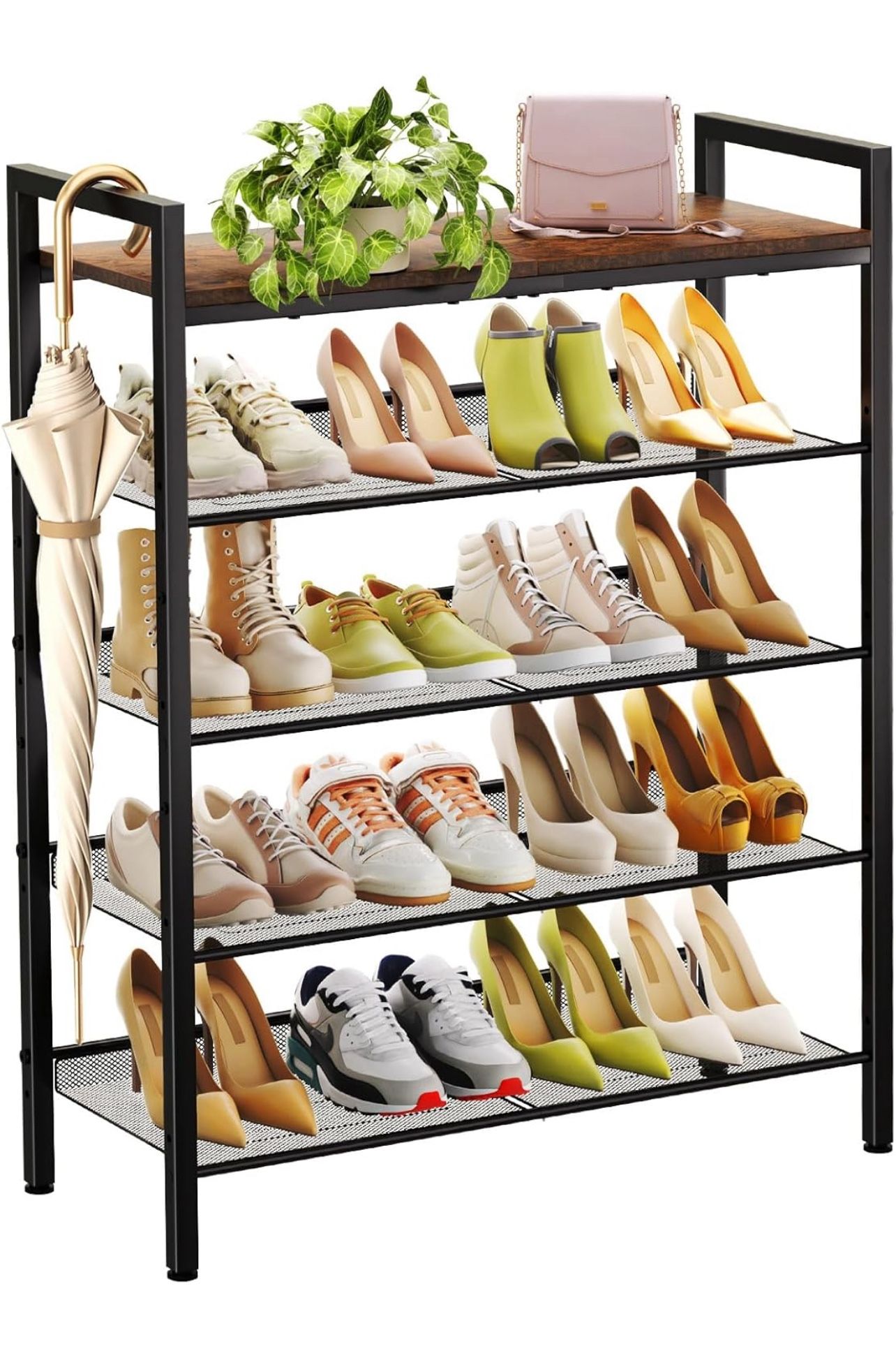 Shoe Rack for Front Door Entrance, 5 Tier W(16)
