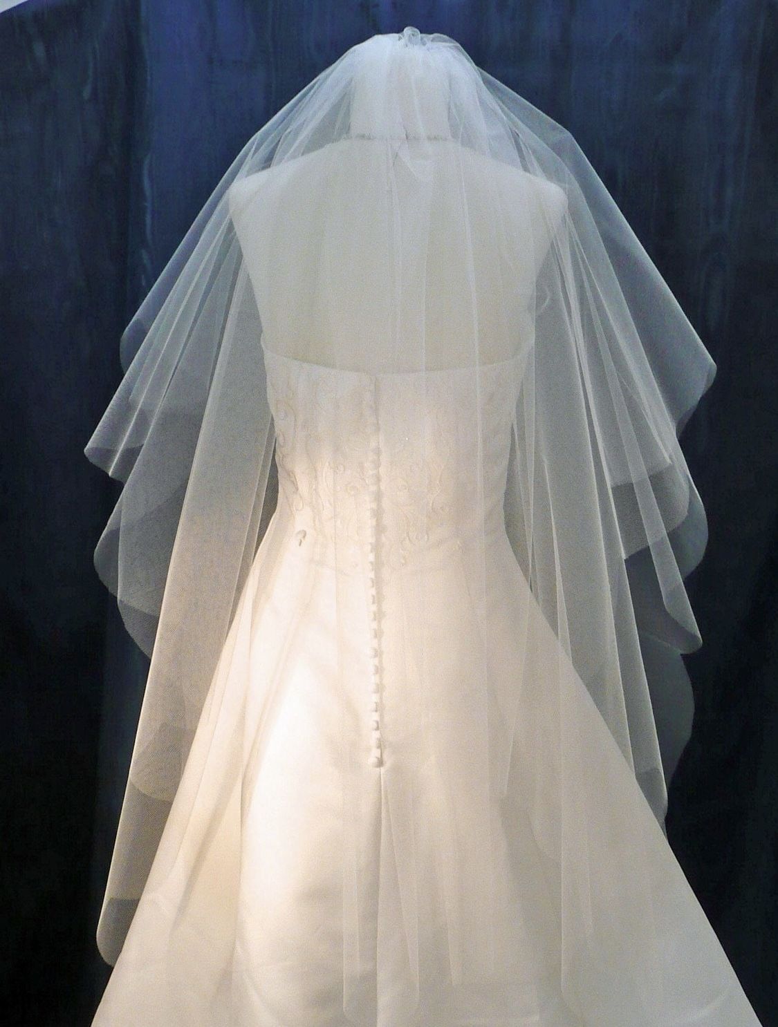 2 Tier Scalloped Edge Wedding Veil