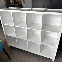 Care & Barrel kids cube storage bookshelf white