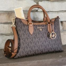 Micheal Kors SM satchel Brn/Luggage 