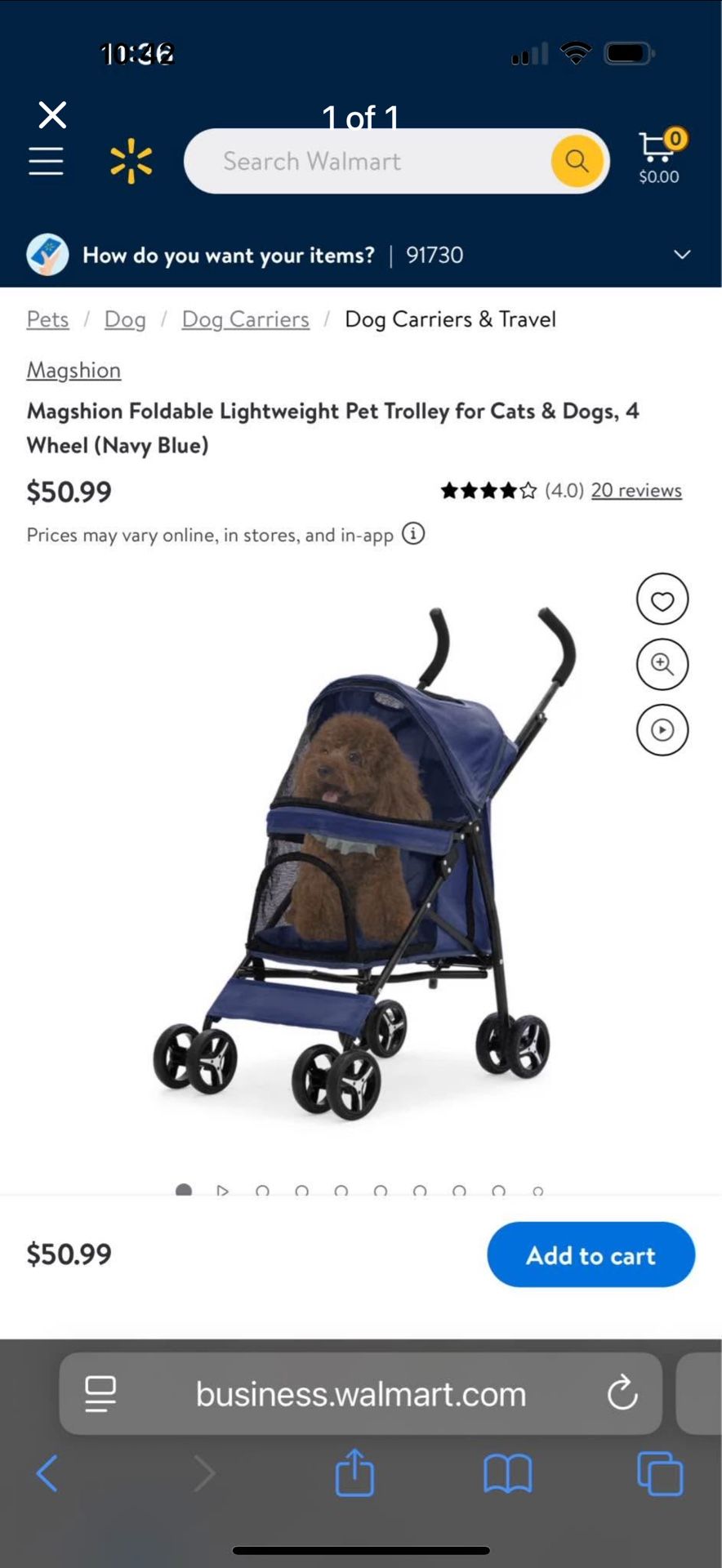 Light weight dog stroller