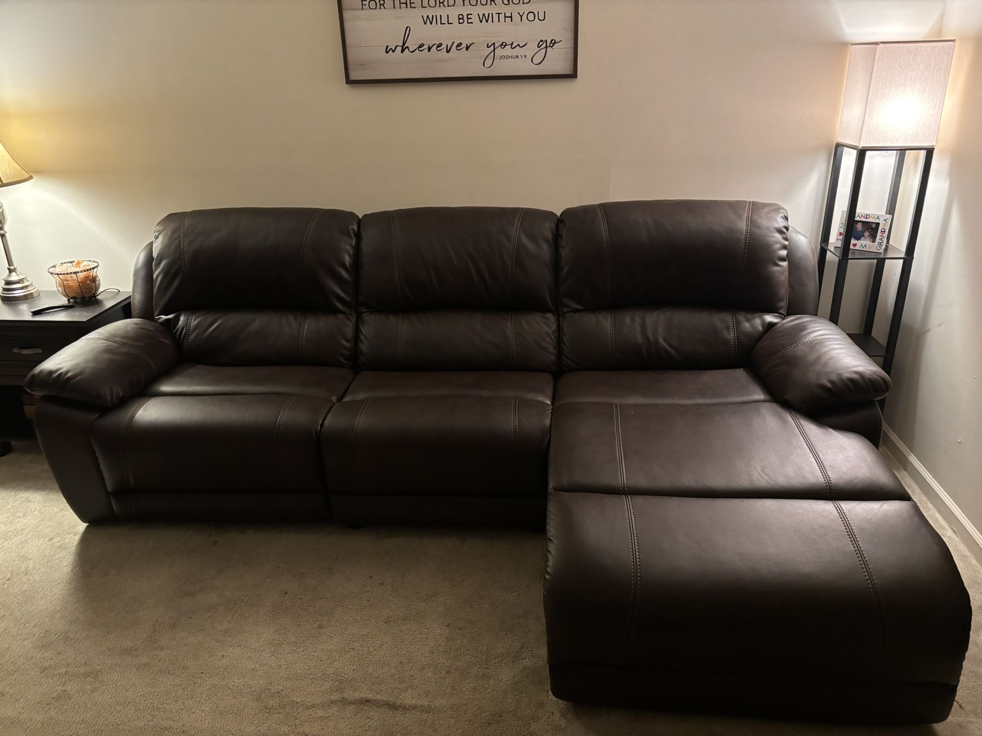 Brown Leather Couch