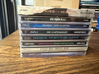 8 Album 10 CD Classic Rock Lot Bowie Clapton Dire Straits Eagles George Harrison
