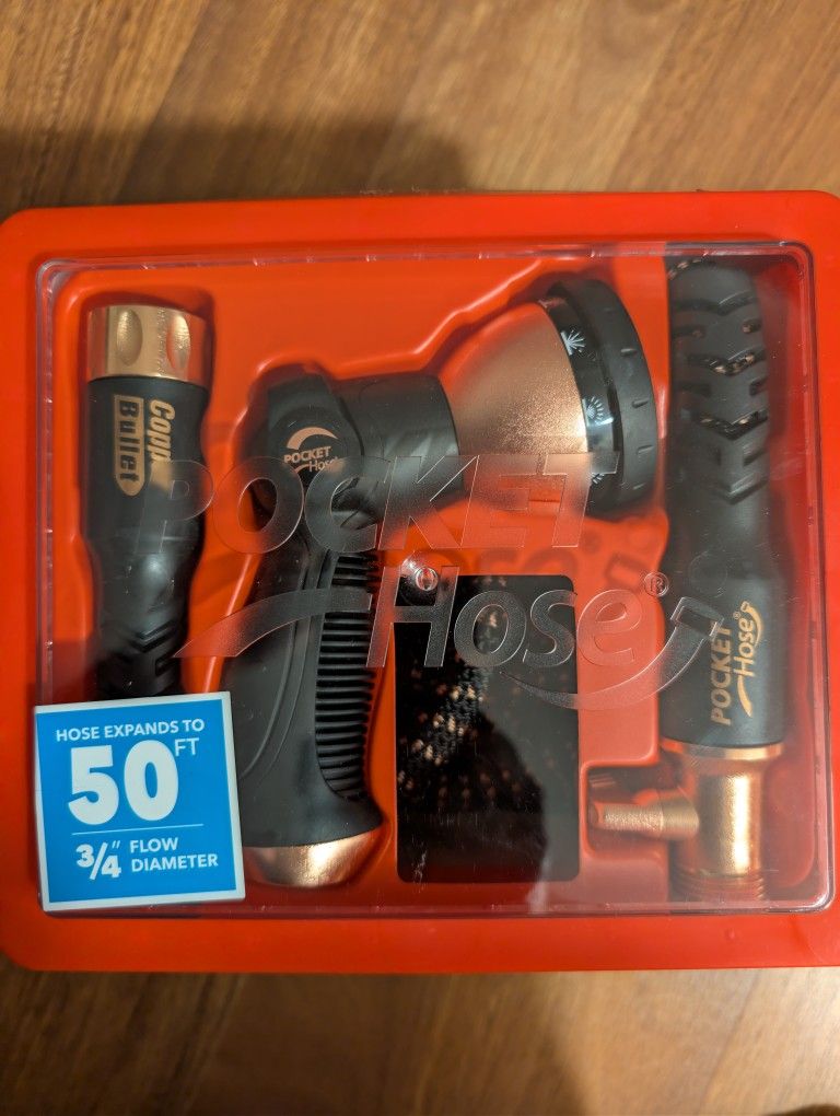 Pocket Hose Copper Bullet 50 FT With Thumb

Spray Nozzle