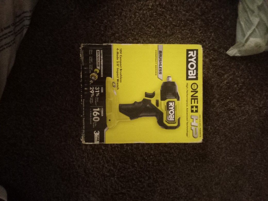 Ryobi 18V ONE+HP Compact Brushless 4 Mode 3/8 Impact Wrench