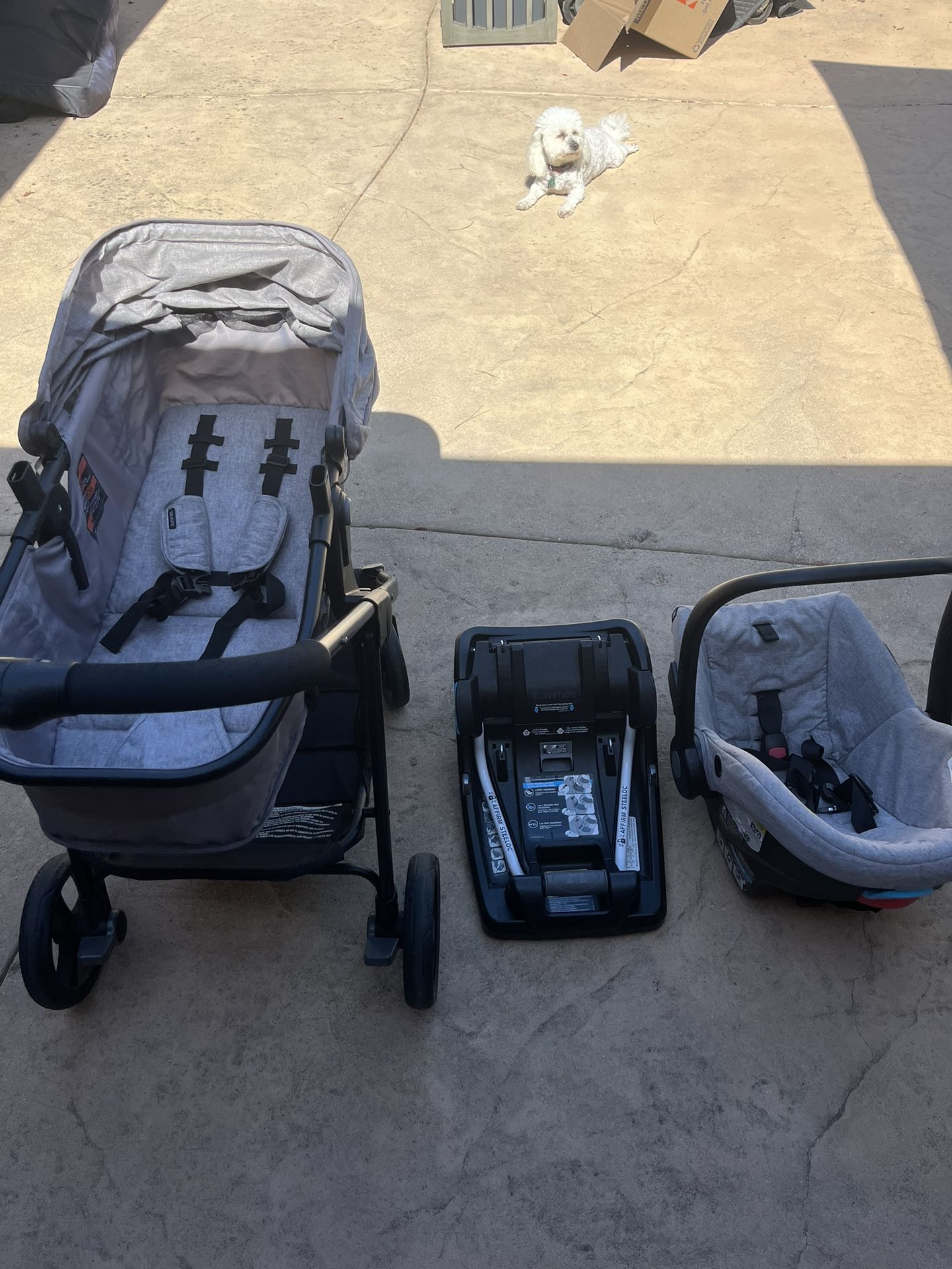 Summer Brand Gray Stroller And Car seat
