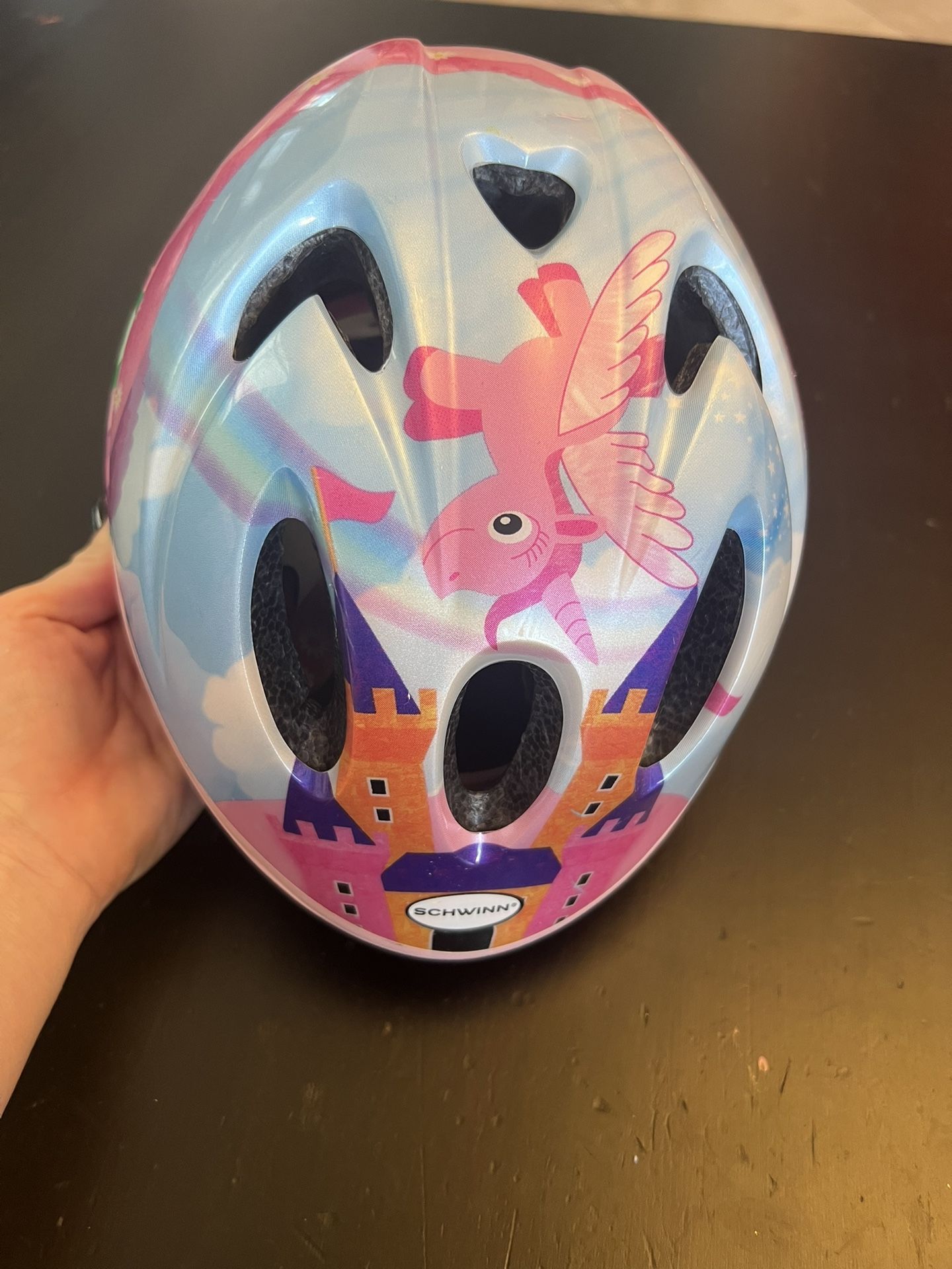Schwinn Children's Bike Helmet 1+ Rainbow Pony Flying Unicorn Pink