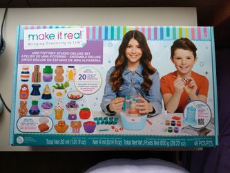 NEW DIY Pottery Kit for Kids and Beginners - "Make It Real" Mini Pottery Set