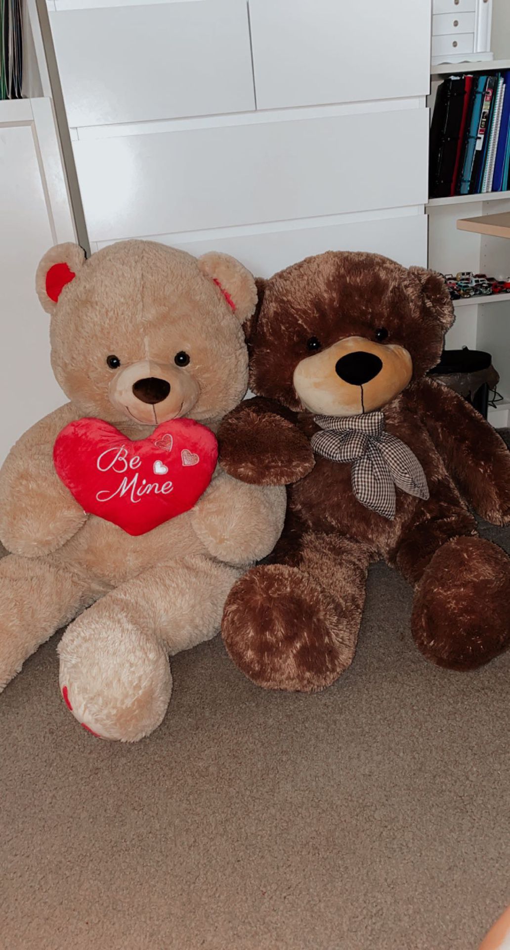 2 giant teddy bears