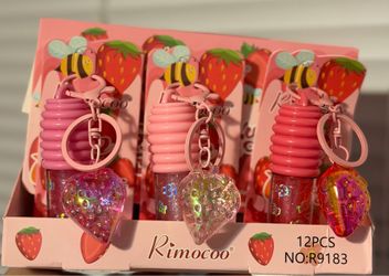 Strawberry lipgloss /key chain ($5each)