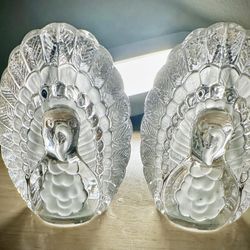 Gorham Crystal Turkey Salt & Pepper Shakers.