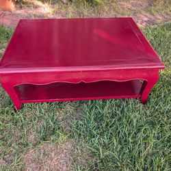 Red French Coffee Table 