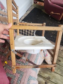 Antique Fold Up Potty Chair