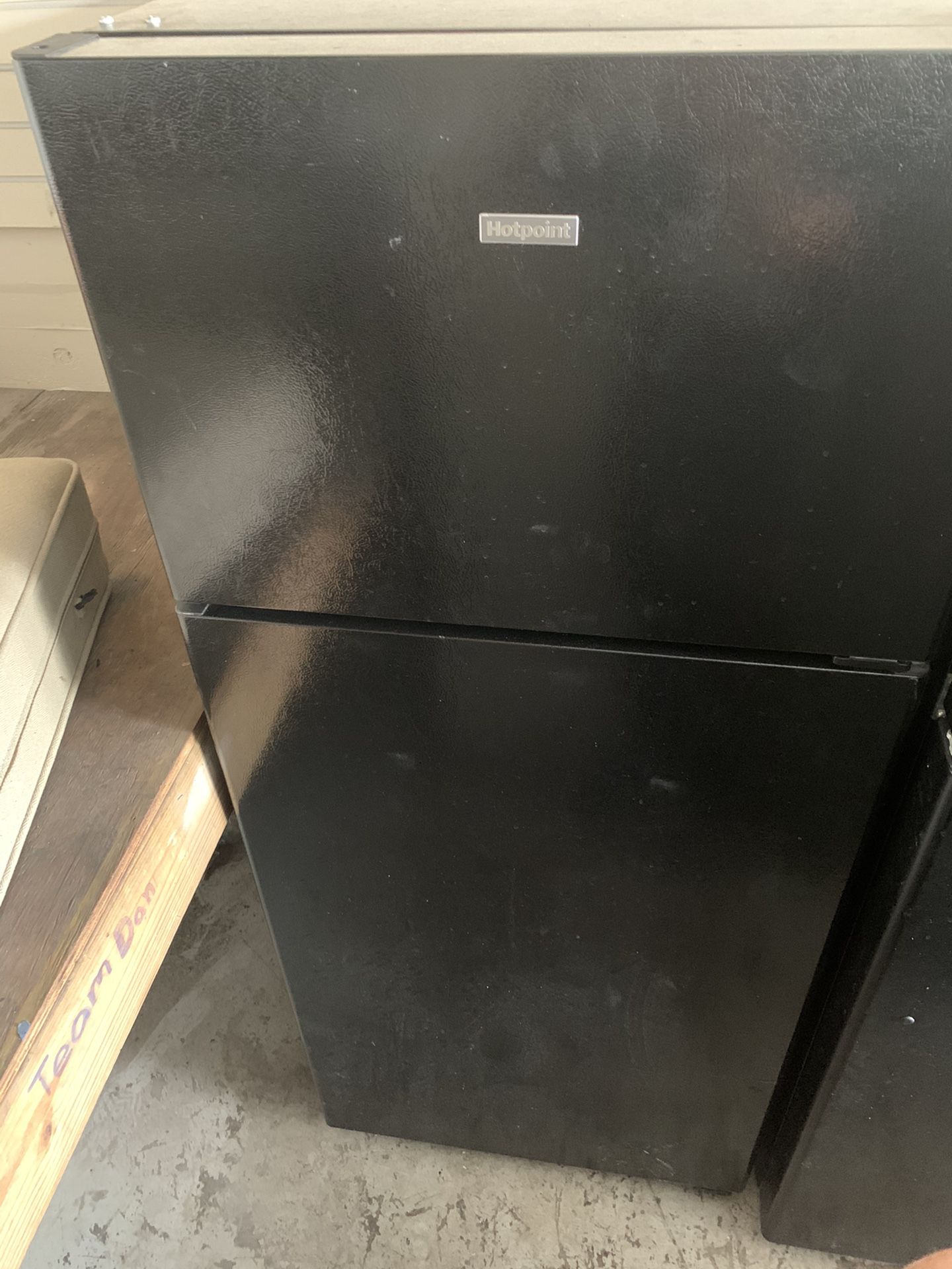 Hotpoint black refrigerator / delivery available
