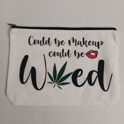 Canvas Make Up Bag 7" x 10" New