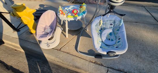 FREE FREE Baby Gear Lot – Bouncer, Swing, and Activity Center FREE