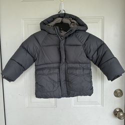 Zara Boys Black Puffer Jacket w/Hood size 3-4