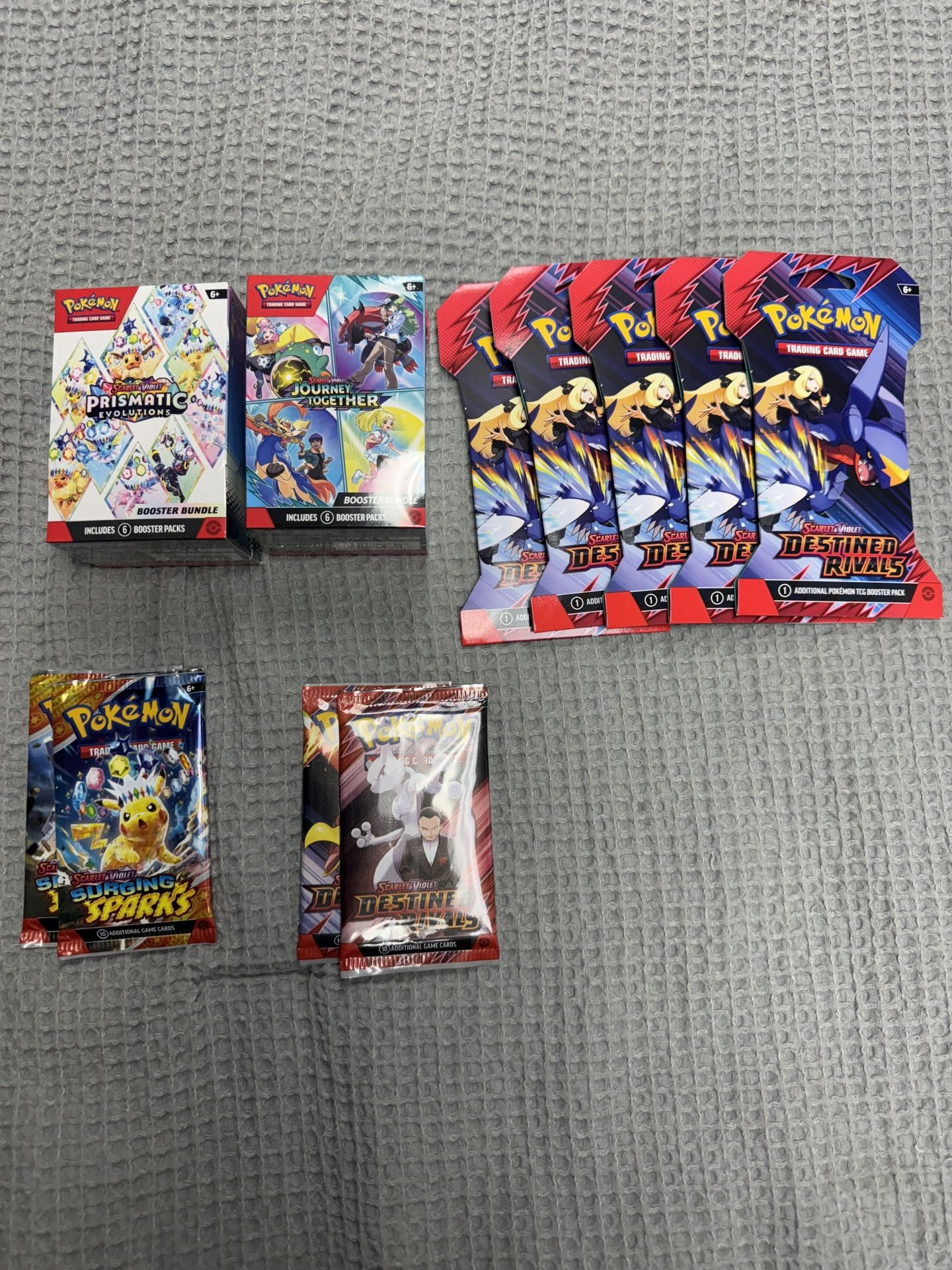 Pokemon Prismatic Evolutions, Destined Rivals, Journey Together, Surging Sparks