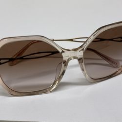 New! Retro Coach Sunglasses HC 8315F Gradient Transparent Violet Size 59-19-140.