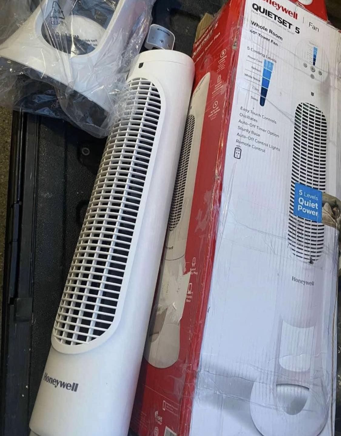 Honeywell Quiet Set Whole Room Tower Fan, White