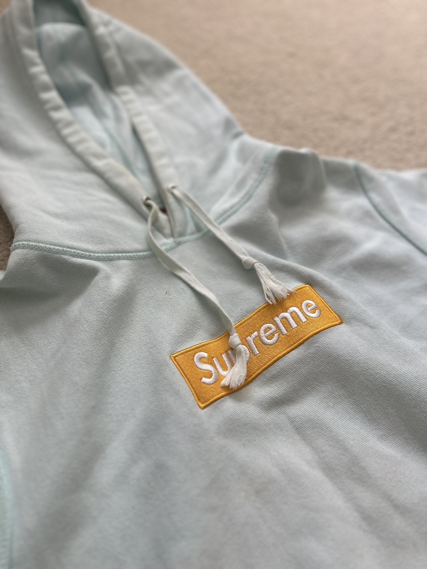 Supreme Box Logo Hooded Sweatshirt (FW17) Ice Blue