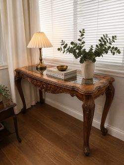 Wood console table