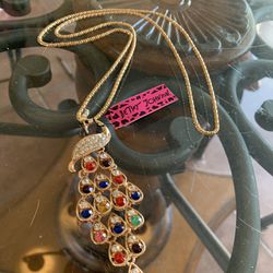 Betsey Johnson Peacock Necklace