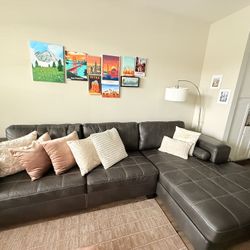 Modern Gray Sectional Sofa With Chaise 