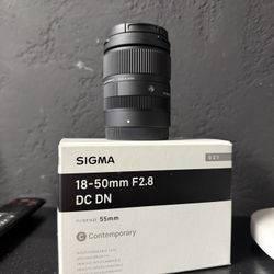 Sigma 18-50mm F2.8 Sony Emount 