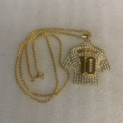 Lionel Messi #10🐐Fashion Rhinestone Athletic ⚽️Gold Crystals Jewelry Necklace 