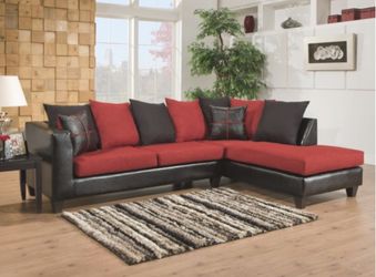 New Large Red & Black Sectional! Get your savings today on couch/loveseat now!