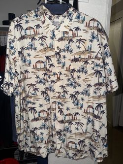 3xl Men's Hawaiian Button-Up Short Sleeve Shirt