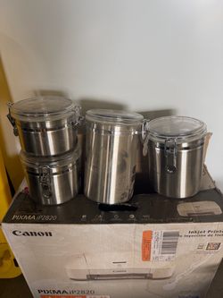 Stainless Steel Canister Set with Locking Lids