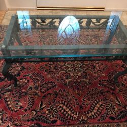 Coffee table—glass and metal great table!!!