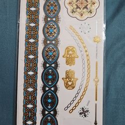 Gold Boho temporary tattoos