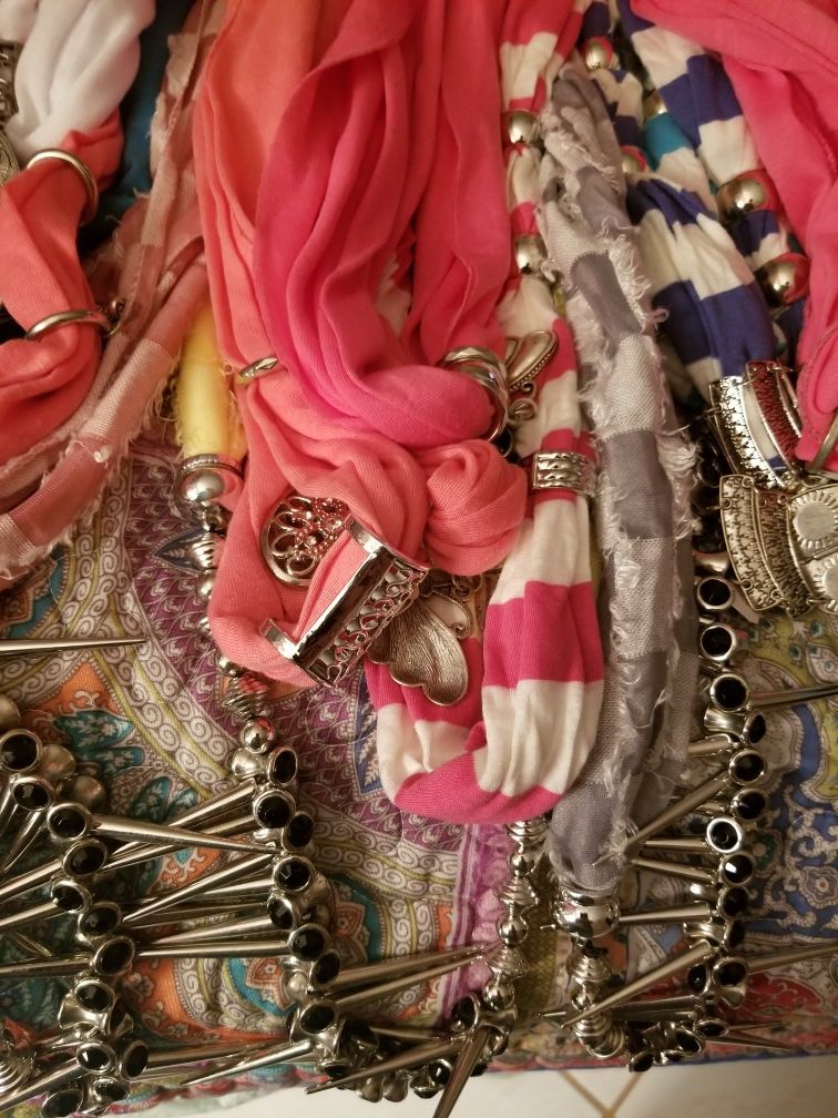 WHOLESALE PRICE - Jewelry Scarfs - $2 Each