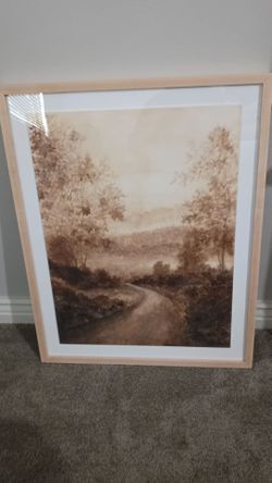 Framed Sepia Aileen fitz Landscape Art Print