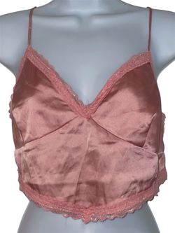 Adorable pink satin crop top size M great condition